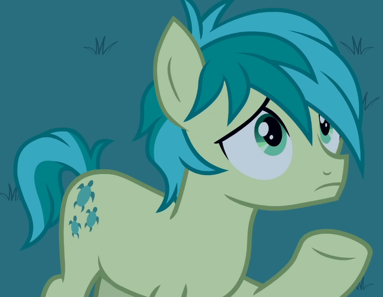 Size: 989x768 | Tagged: safe, derpibooru import, screencap, sandbar, earth pony, pony, school raze, cropped, male, raised hoof, solo