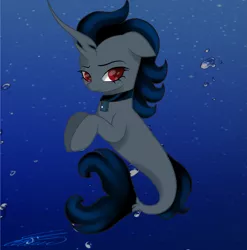 Size: 3433x3480 | Tagged: safe, artist:crystalcontemplator, derpibooru import, seapony (g4), choker, signature, solo, underwater