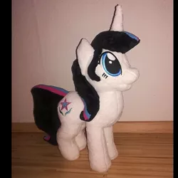 Size: 761x762 | Tagged: safe, artist:rxndxm.artist, derpibooru import, oc, oc:shooting star, unofficial characters only, pony, unicorn, female, irl, mare, photo, plushie, solo