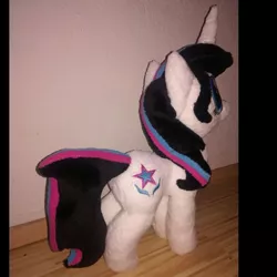 Size: 835x835 | Tagged: safe, artist:rxndxm.artist, derpibooru import, oc, oc:shooting star, unofficial characters only, pony, unicorn, female, irl, mare, photo, plushie, solo
