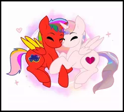 Size: 704x638 | Tagged: safe, artist:rxndxm.artist, derpibooru import, oc, unofficial characters only, alicorn, pony, alicorn oc, eyes closed, horn, two toned wings, wings