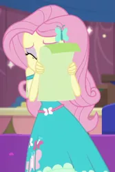 Size: 482x720 | Tagged: safe, derpibooru import, screencap, fluttershy, best in show: the pre-show, equestria girls, equestria girls series, spoiler:eqg series (season 2), cropped, solo