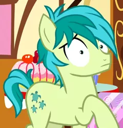 Size: 566x590 | Tagged: safe, derpibooru import, screencap, sandbar, earth pony, pony, school daze, cropped, male, solo