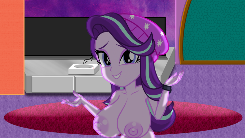 Size: 3840x2160 | Tagged: questionable, artist:laszlvfx, derpibooru import, edit, editor:mlp-gft, starlight glimmer, equestria girls, equestria girls series, mirror magic, spoiler:eqg specials, areola, beanie, big areola, big breasts, big nipples, breasts, busty starlight glimmer, casual nudity, cleavage, cute, cute porn, female, hat, huge breasts, impossibly large breasts, nipples, nudity, practitioner of naturism, room, sexy, shrug, smiling, solo, solo female, wallpaper, wallpaper edit, wallpaper for the fearless