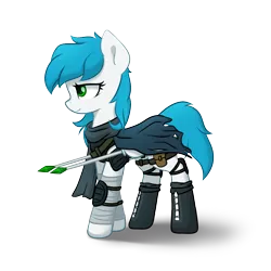 Size: 1500x1500 | Tagged: safe, artist:zylgchs, derpibooru import, oc, oc:cynosura, unofficial characters only, fallout equestria, armor, battle saddle, clothes, simple background, solo, standing, transparent background