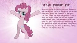 Size: 1280x719 | Tagged: safe, artist:andoanimalia, derpibooru import, mean pinkie pie, earth pony, pony, the mean 6, bio, bipedal, clone, hooves in air, looking at you, open mouth, vector, y pose