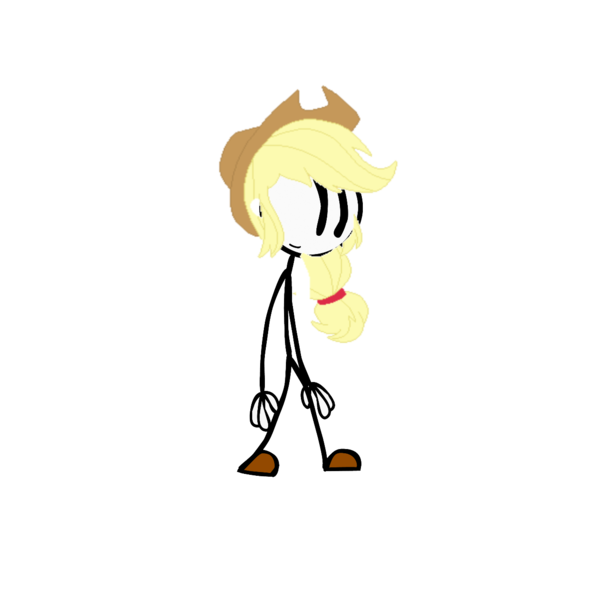 Size: 1280x1280 | Tagged: safe, artist:mario101, derpibooru import, applejack, human, equestria girls, henry stickmin, henry stickmin collection, humanized, simple background, solo, transparent background