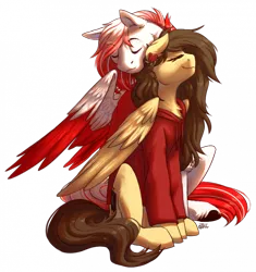 Size: 700x745 | Tagged: safe, artist:moontwinkle, derpibooru import, oc, oc:deepest apologies, oc:retro hearts, unofficial characters only, pegasus, pony, commission, simple background, transparent background, ych result