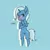 Size: 894x894 | Tagged: safe, artist:opurplemoon, derpibooru import, trixie, anthro, pony, belly button, bipedal, blushing, crossed arms, image, jpeg, puffy cheeks, solo, starry background