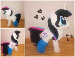 Size: 1080x810 | Tagged: safe, artist:rxndxm.artist, derpibooru import, oc, oc:shooting star, unofficial characters only, pony, unicorn, clothes, female, heart, horn, irl, mare, photo, plushie, socks, unicorn oc