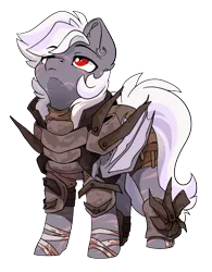 Size: 1563x1999 | Tagged: safe, artist:arctic-fox, derpibooru import, oc, oc:winter fields, bat pony, pony, vampire, vampony, derpibooru community collaboration, 2021 community collab, armor, bat pony oc, bat wings, scar, simple background, solo, transparent background, wings