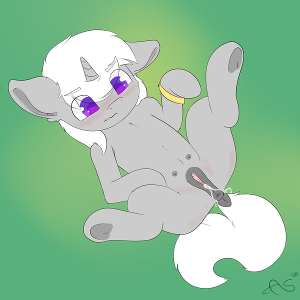 Size: 3000x3000 | Tagged: explicit, artist:ashersketch, derpibooru import, oc, unofficial characters only, pony, unicorn, anus, blushing, bracelet, clitoris, crotchboobs, cum, dock, female, filly, foalcon, jewelry, lying down, nipples, nudity, on back, solo, solo female, teats, underage, vaginal secretions, vulva