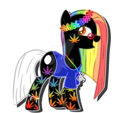 Size: 1000x900 | Tagged: safe, artist:fallenfateadopts, derpibooru import, oc, unofficial characters only, pony, candy, deviantart watermark, food, leaf, lollipop, multicolored hair, obtrusive watermark, rainbow hair, simple background, solo, transparent background, watermark, xd