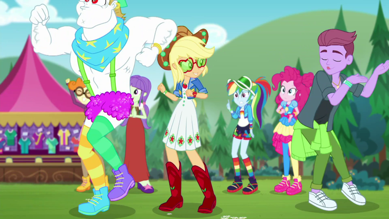 Size: 1920x1080 | Tagged: safe, derpibooru import, screencap, bulk biceps, duke suave, pinkie pie, rainbow dash, scribble dee, starlight, accountibilibuddies, equestria girls, equestria girls series, spoiler:eqg series (season 2), images that precede unfortunate events, male