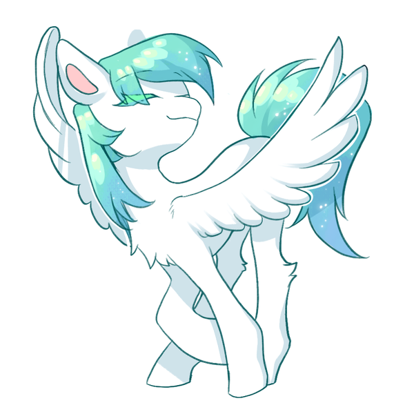 Size: 900x900 | Tagged: safe, artist:swaybat, derpibooru import, oc, oc:cynosura, unofficial characters only, pegasus, pony, simple background, solo, white background