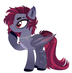 Size: 1024x1047 | Tagged: safe, artist:nekoremilia1, derpibooru import, oc, unofficial characters only, bat pony, pony, base, base used, chains, simple background, solo, transparent background