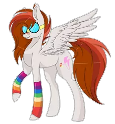 Size: 5783x6244 | Tagged: safe, artist:kireiinaa, derpibooru import, oc, oc:dusky blitz, pegasus, pony, absurd resolution, female, goggles, leg warmers, mare, simple background, solo, transparent background