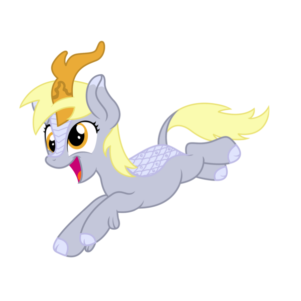 Size: 1280x1280 | Tagged: safe, artist:lovinglypromise, derpibooru import, derpy hooves, kirin, kirin derpy hooves, kirinified, simple background, solo, species swap, transparent background