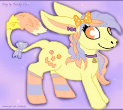 Size: 720x641 | Tagged: safe, artist:sharkledog, derpibooru import, oc, unofficial characters only, donkey, pony, clothes, smiling, socks, solo, striped socks, traditional art