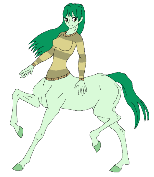 Size: 754x866 | Tagged: safe, artist:cdproductions66, artist:nypd, derpibooru import, wallflower blush, anthro, centaur, monster girl, equestria girls, base used, blank flank, bottomless, breasts, brown eyes, centaurified, clothes, female, freckles, green hair, hooves, human head, long hair, long sleeves, medium breasts, partial nudity, raised hoof, raised hooves, simple background, solo, striped sweater, sweater, transparent background