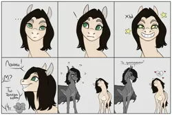 Size: 2458x1653 | Tagged: safe, artist:dementra369, derpibooru import, oc, ponified, bat pony, earth pony, pony, cyrillic, looking at each other, pale belly, starry eyes, translated in the description, wingding eyes