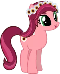 Size: 555x684 | Tagged: safe, artist:twilightsparkle0428, derpibooru import, gloriosa daisy, ponified, pony, equestria girls ponified, floral head wreath, flower, simple background, solo, transparent background