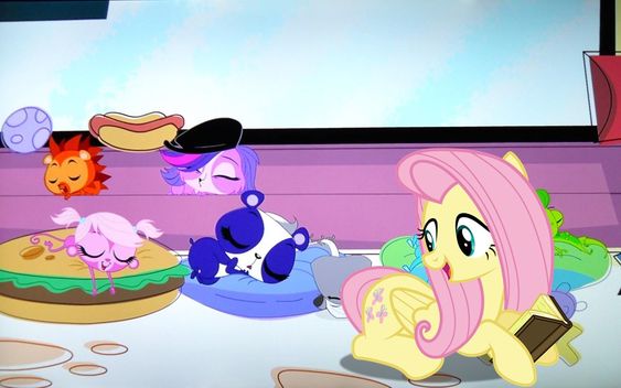 Size: 563x352 | Tagged: safe, artist:dashiesparkle edit, derpibooru import, edit, screencap, vector edit, fluttershy, pegasus, pony, bedtime story, book, crossover, littlest pet shop, minka mark, nap, penny ling, pepper clark, russell ferguson, sleeping, sunil nevla, vector, vinnie terrio, zoe trent