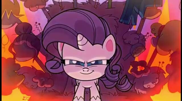 Size: 640x356 | Tagged: safe, derpibooru import, screencap, rarity, pony, unicorn, my little pony: pony life, spoiler:pony life s01e22, spoiler:pony life s01e38, daenerity, dear tabby, evil scheme, game of thrones, reference, screenshots