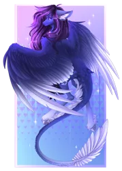 Size: 2586x3606 | Tagged: safe, artist:monogy, derpibooru import, oc, oc:aurora (zenzii), unofficial characters only, pegasus, pony, colored wings, colored wingtips, female, high res, mare, solo, wings