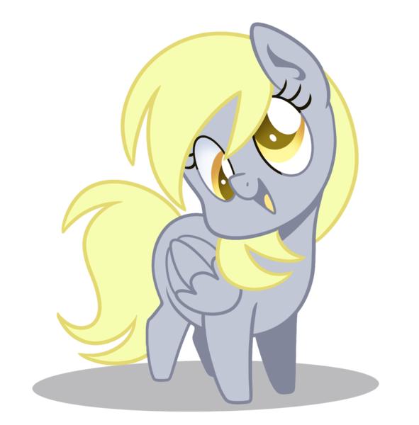 Size: 1280x1299 | Tagged: safe, artist:neondromeda, derpibooru import, derpy hooves, pegasus, pony, chibi, colored pupils, cute, derpabetes, simple background, solo, transparent background