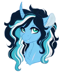 Size: 1024x1250 | Tagged: safe, artist:azure-art-wave, derpibooru import, oc, oc:moonlight shadow, pony, unicorn, bust, female, mare, portrait, simple background, solo, transparent background