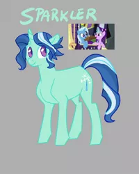 Size: 1280x1600 | Tagged: safe, artist:crowsmod, derpibooru import, starlight glimmer, trixie, oc, oc:sparkler, female, lesbian, magical lesbian spawn, offspring, parent:starlight glimmer, parent:trixie, parents:startrix, shipping, startrix