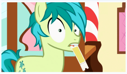 Size: 496x291 | Tagged: safe, derpibooru import, screencap, sandbar, earth pony, pony, school daze, animated, animated in description, cute, gif in description, grin, looking at you, male, mouth hold, sandabetes, shocked, shocked expression, smiling, solo, sugarcube corner, ticket