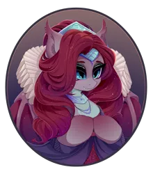 Size: 5386x6120 | Tagged: safe, artist:xsatanielx, derpibooru import, oc, oc:enya lunar eclipse, unofficial characters only, bat pony, pony, bat pony oc, bat wings, female, solo, wings