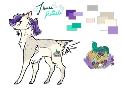 Size: 1181x849 | Tagged: safe, artist:ayartzramen, derpibooru import, oc, oc:titania fea pommel, unofficial characters only, earth pony, pony, cheek fluff, chest fluff, female, fluffy, glasses, magical lesbian spawn, mare, offspring, parent:coco pommel, parent:twilight sparkle, parents:cocosparkle, reference sheet, simple background, solo, tail feathers, transparent background