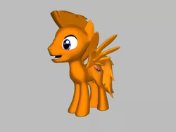 Size: 2000x1500 | Tagged: safe, artist:taionafan369, derpibooru import, oc, oc:xtreme, ponified, fish, goldfish, pegasus, pony, pony creator, 3d, 3d pony creator, finn and friends, flavor blasted, food, goldfish crackers, male, mohawk, pegasus oc, ponylumen, simple background, solo, transparent background, wings, xtreme