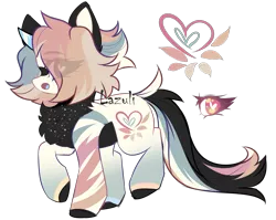 Size: 3500x2792 | Tagged: safe, artist:lazuli, derpibooru import, oc, unofficial characters only, earth pony, pony, chest fluff, colored hooves, earth pony oc, reference sheet, signature, simple background, solo, transparent background