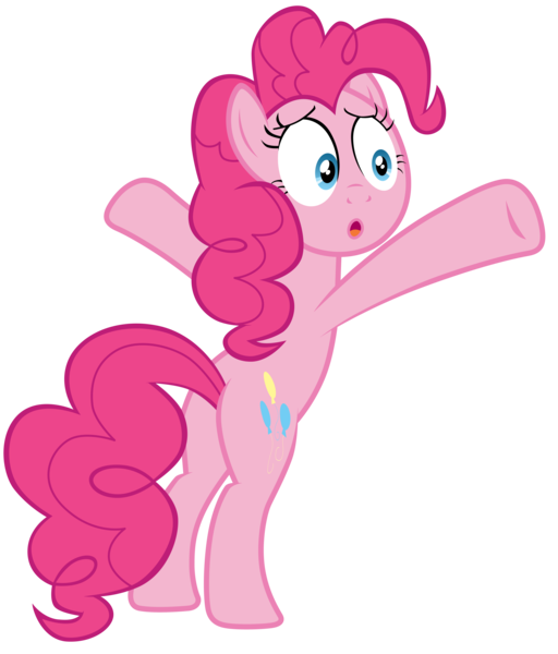 Size: 7000x8200 | Tagged: safe, artist:tardifice, derpibooru import, pinkie pie, earth pony, pony, daring done?, :o, absurd resolution, bipedal, open mouth, simple background, solo, transparent background, vector