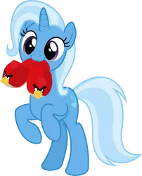 Size: 3069x3789 | Tagged: safe, artist:sollace, derpibooru import, edit, editor:grapefruitface, vector edit, trixie, pony, unicorn, to where and back again, angry birds, bipedal, clothes, cute, diatrixes, female, happy, mare, mouth hold, simple background, slippers, solo, sweet dreams fuel, to saddlebags and back again, transparent background, vector