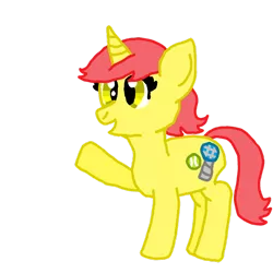 Size: 1280x1280 | Tagged: safe, artist:nightshadowmlp, derpibooru import, oc, oc:game point, unofficial characters only, pony, unicorn, derpibooru community collaboration, 2021 community collab, female, firealpaca, mare, raised hoof, simple background, smiling, solo, transparent background