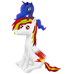 Size: 639x703 | Tagged: safe, artist:fiery_lightning, derpibooru import, princess luna, oc, oc:fiery lightning, derpibooru community collaboration, 2021 community collab, png, simple background, transparent background