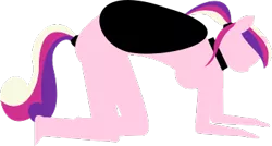 Size: 379x204 | Tagged: suggestive, alternate version, anonymous artist, derpibooru import, princess cadance, ponified, alicorn, anthro, plantigrade anthro, pony, fall of equestria, .svg available, all fours, alternate hairstyle, bound wings, bowing, breasts, broken horn, collar, featureless breasts, female, femsub, hair wrap, horn, minimalist, modern art, nudity, ponytail, sex slave, simple background, slave, submissive, svg, tail wrap, transparent background, vector, wing sleeves, wings