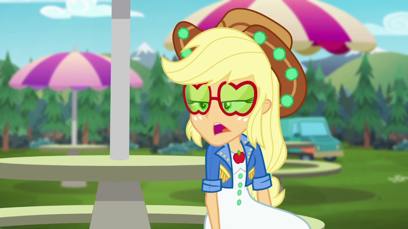 Size: 1920x1080 | Tagged: safe, derpibooru import, screencap, applejack, accountibilibuddies, equestria girls, equestria girls series, spoiler:eqg series (season 2), accountibilibuddies: snips, solo