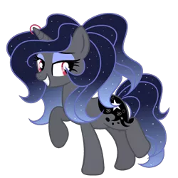 Size: 2000x2000 | Tagged: safe, artist:stellamoonshine, derpibooru import, oc, oc:starlitz moonshine, pony, unicorn, female, mare, offspring, parent:king sombra, parent:princess luna, parents:lumbra, simple background, solo, transparent background