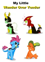 Size: 600x831 | Tagged: safe, artist:mlpdarksparx, derpibooru import, ponified, pony, commander peepers, lord dominator, lord hater, sylvia, wander (wander over yonder), wander over yonder