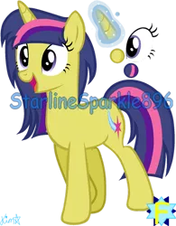 Size: 1024x1314 | Tagged: safe, artist:starlinesparkle896, derpibooru import, oc, oc:comet spark, unofficial characters only, unicorn, horn, offspring, open mouth, parent:comet tail, parent:twilight sparkle, parents:cometlight, reference sheet, simple background, solo, transparent background, unicorn oc