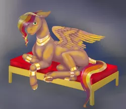 Size: 4639x4024 | Tagged: safe, artist:evgenya, derpibooru import, oc, oc:flame, unofficial characters only, pegasus, balls, fainting couch, male, nudity, pegasus oc, solo, wings