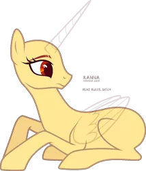 Size: 974x1138 | Tagged: safe, artist:teepew, derpibooru import, oc, unofficial characters only, alicorn, pony, alicorn oc, bald, base, eyelashes, horn, looking back, lying down, prone, signature, simple background, solo, transparent background, wings