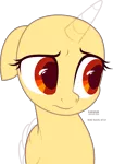 Size: 907x1312 | Tagged: safe, artist:teepew, derpibooru import, oc, unofficial characters only, alicorn, pony, my little pony: the movie, alicorn oc, bald, base, bust, eyelashes, horn, signature, simple background, solo, transparent background, wings, worried