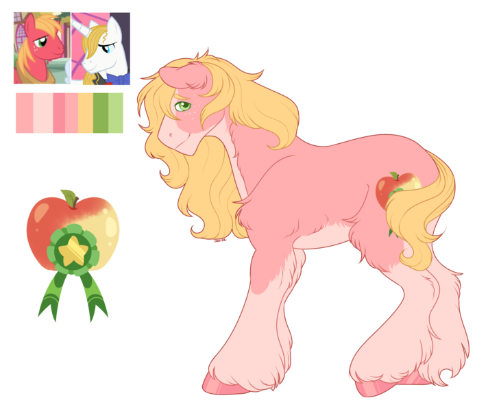Size: 2279x1920 | Tagged: safe, artist:iouise, derpibooru import, big macintosh, prince blueblood, oc, earth pony, pony, bluemac, color palette, cutie mark, fluffy, gay, magical gay spawn, male, offspring, parent:big macintosh, parent:prince blueblood, parents:bluemac, screencap reference, shipping, simple background, transparent background, unshorn fetlocks